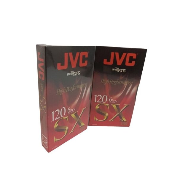 JVC T-120 SX Blank VHS Tapes High Performance D54 Set Of 2 New Sealed - Picture 2 of 4